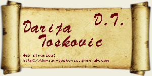 Darija Tošković vizit kartica